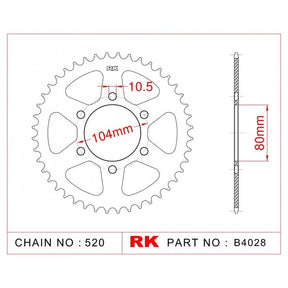 RK Standard Kit Kawasaki ER6N / ER6F EX650 ER650 06-17