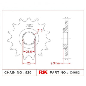 RK Standard Kit Kawasaki Z250 SL (BX250 AFF) Ninja KRT 15-17