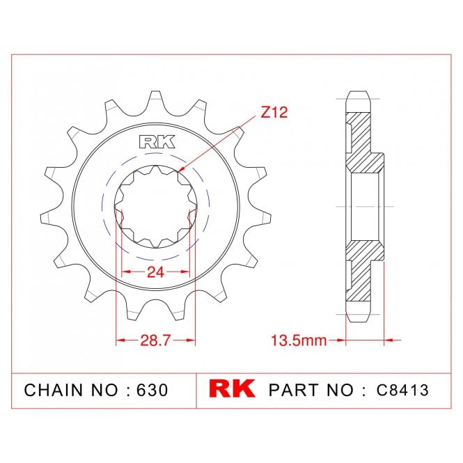 RK Standard Kit Kawasaki Z1000 J1 - 3 / R2 81-82