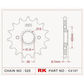 RK Standard Kit Kawasaki KLR250 KL250 D1-D22 84-05