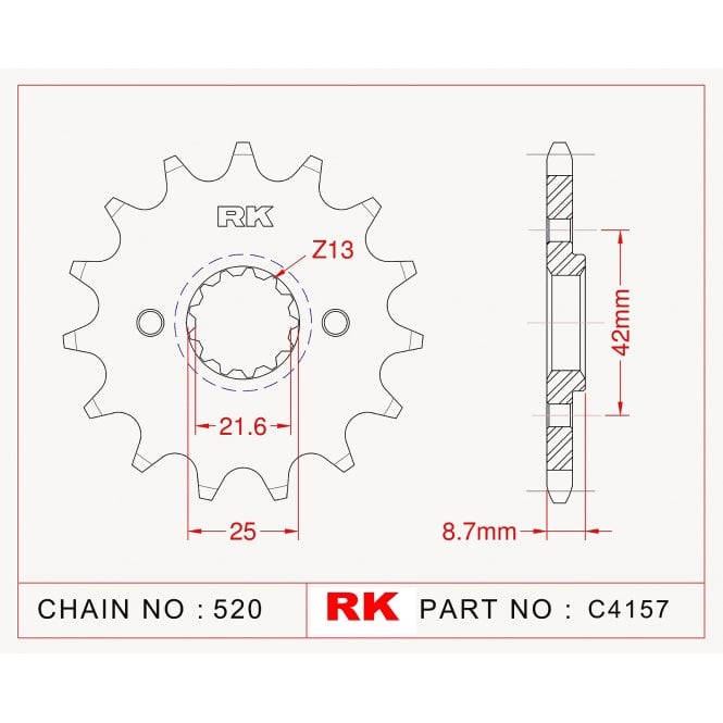 RK Standard Kit Kawasaki KLR650 (KL650B2-B3) Tengai 90-92