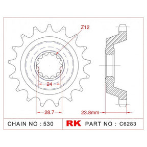 RK Standard Kit Kawasaki ZZR1100 C (ZX1100 C1-C3) 90-92