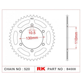 RK Standard Kit Kawasaki ZR550B2 - 8 550 Zephyr 90-01