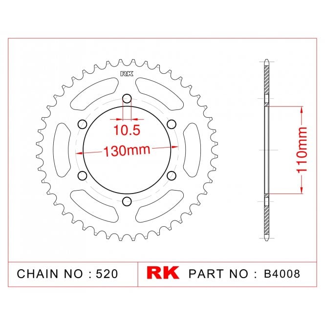 RK Standard Kit Kawasaki ZR550B2 - 8 550 Zephyr 90-01