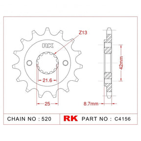 RK Standard Kit Kawasaki ZR550B2 - 8 550 Zephyr 90-01