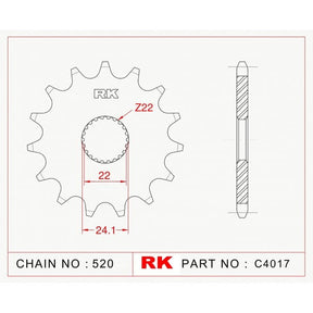 RK Standard Kit Aprilia 125 AFI Extrema 93-94