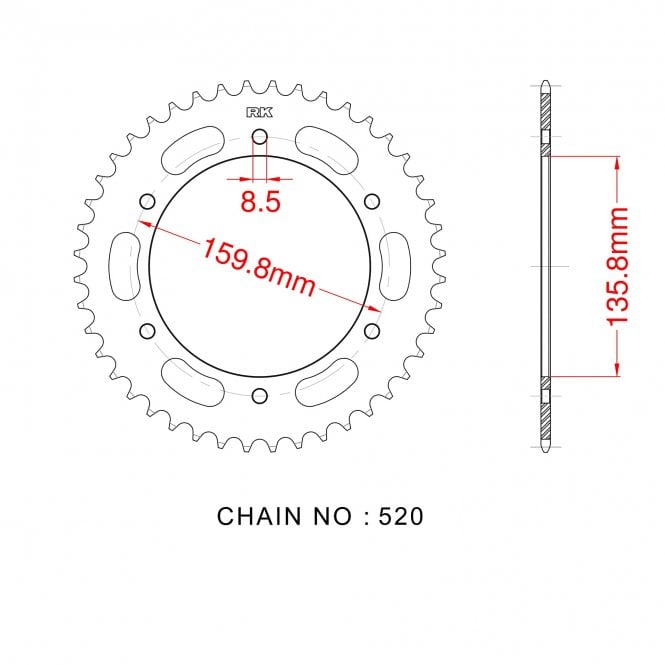 RK Standard Kit Aprilia 650 Pegaso 92-95