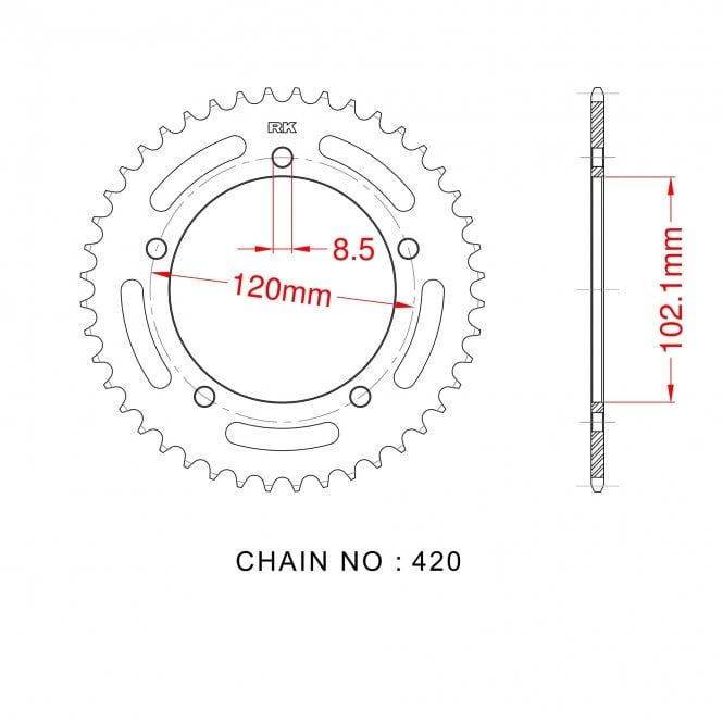 RK Standard Kit Aprilia RS50 Tuono 04-06