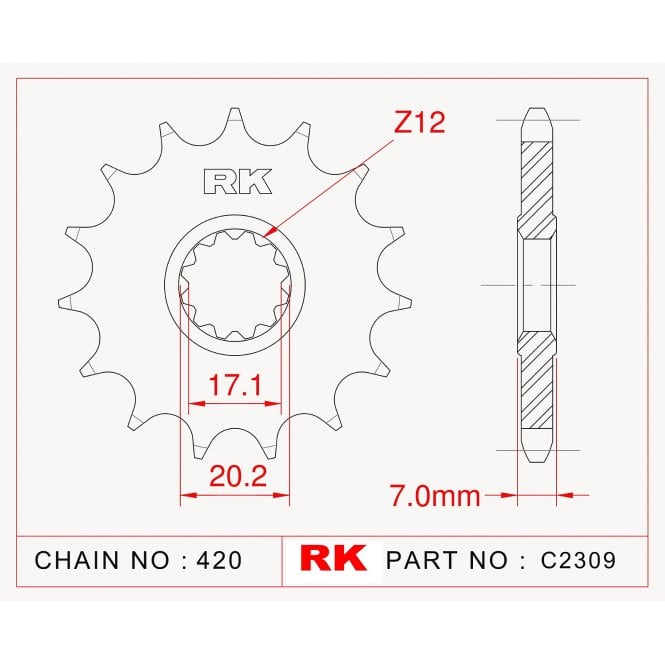 RK Standard Kit Aprilia RS50 Tuono 04-06