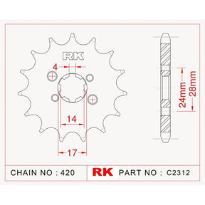 RK Standard Kit Aprilia RX50 06-12