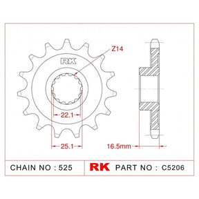 RK Standard OE Kit Ducati 848 Streetfighter 2011-2015