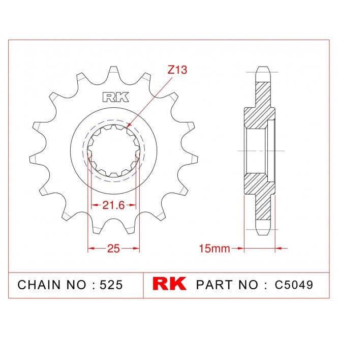RK Standard Kit Triumph 600TT 99-03
