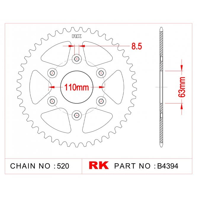RK Standard Kit KTM RC125 / 125 DUKE 14 - 18