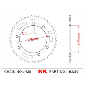 RK Standard Kit Derbi SENDA 125 SM DRD 09-10