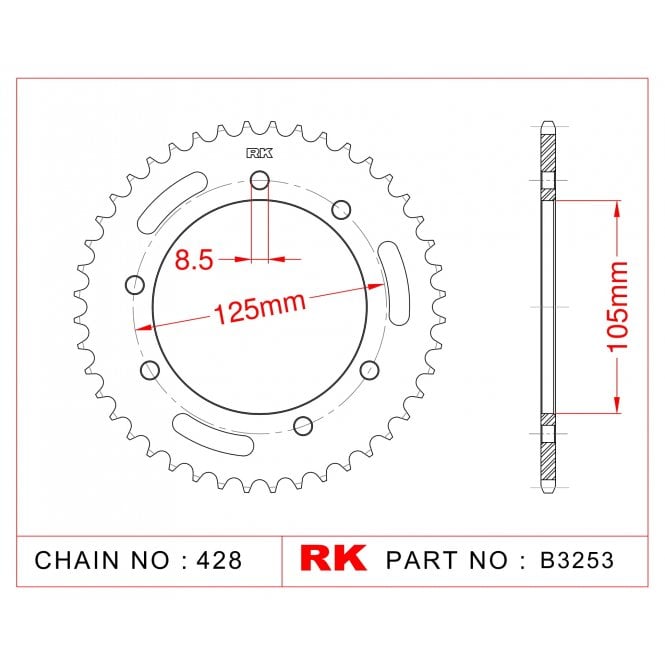RK Standard Kit Rieju 125 RS3 10-13