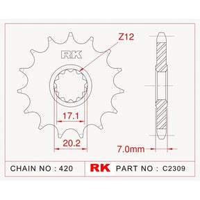 RK Standard Kit Rieju 50MRT SUPERMOTARD / PRO 09-16