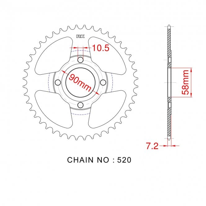RK Upgrade Kit Honda CB250N - W Nighthawk 92-03