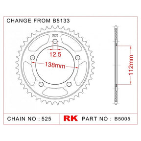RK Upgrade Kit Honda CBF600 N/S/ ABS PC38 04 - 07