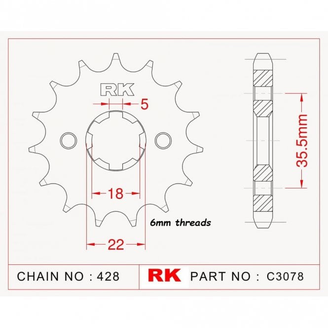 RK Upgrade Kit Yamaha TW125 99-02