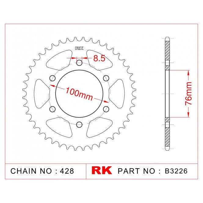 RK Upgrade kit Yamaha YS125 17-19