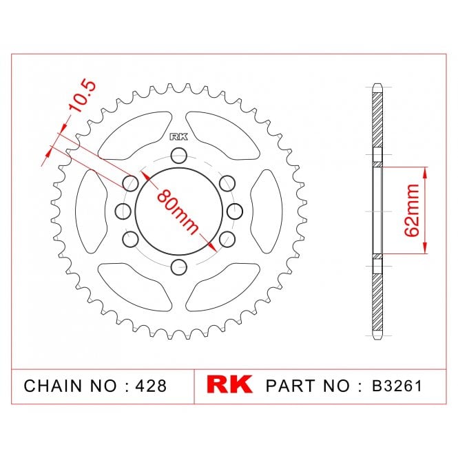RK Upgrade Kit Yamaha DT125 LC 1 84-87