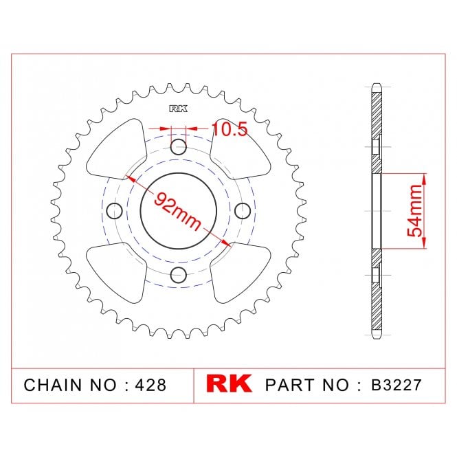 RK Upgrade Kit Yamaha SR125 SE (3MW) 80-94