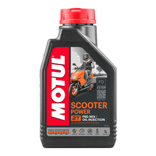 Motul Scooter Power 2T Fully Synthetic 2-Stroke Ester Motorcycle Oil 1L