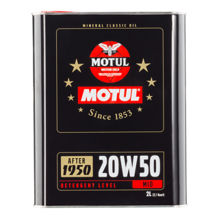 Motul Classic Oil 20W-50 Mid-Detergent Mineral Car Motorcycle Engine Oil 2L - Beedspeed
