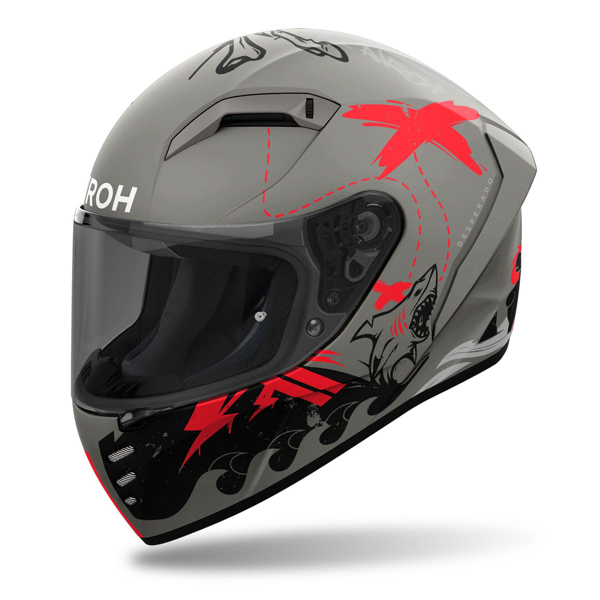 Airoh Connor Full Face Motorcycle Motorbike Helmet - Desperado Orange Matt ECE 2026