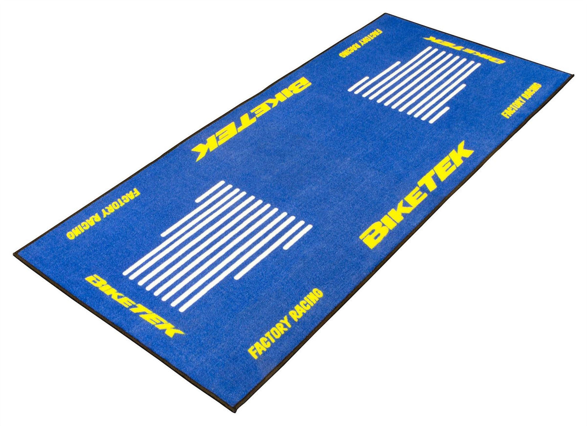 BikeTek Series 3 Blue White Yellow Garage Mat 190 X 80cm