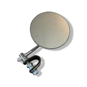 Scooter Motorbike Cycle Universal Clamp On Round Mirror with 4" Stem - Chrome