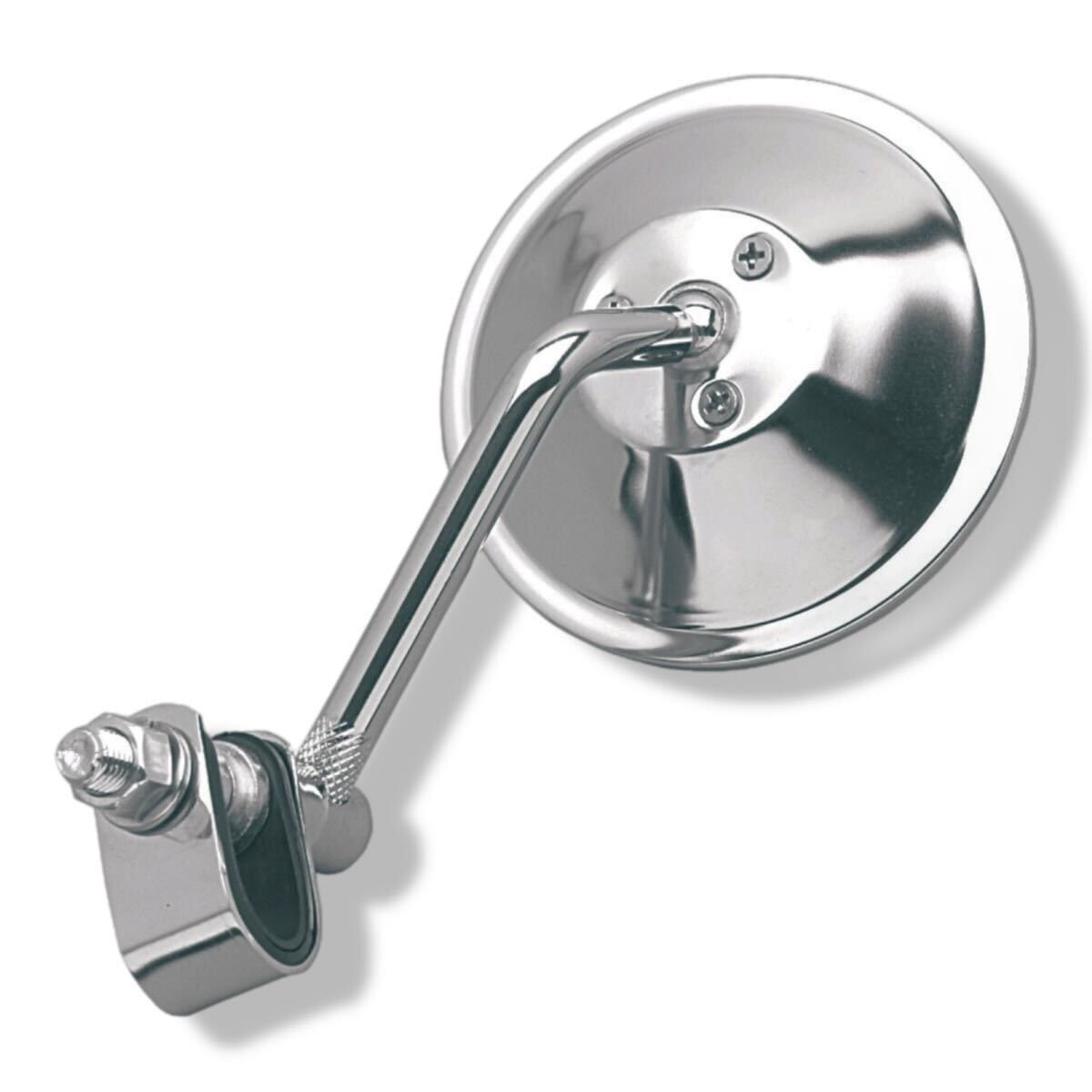 Scooter Motorbike Cycle Universal Clamp On Round Mirror with 4" Stem