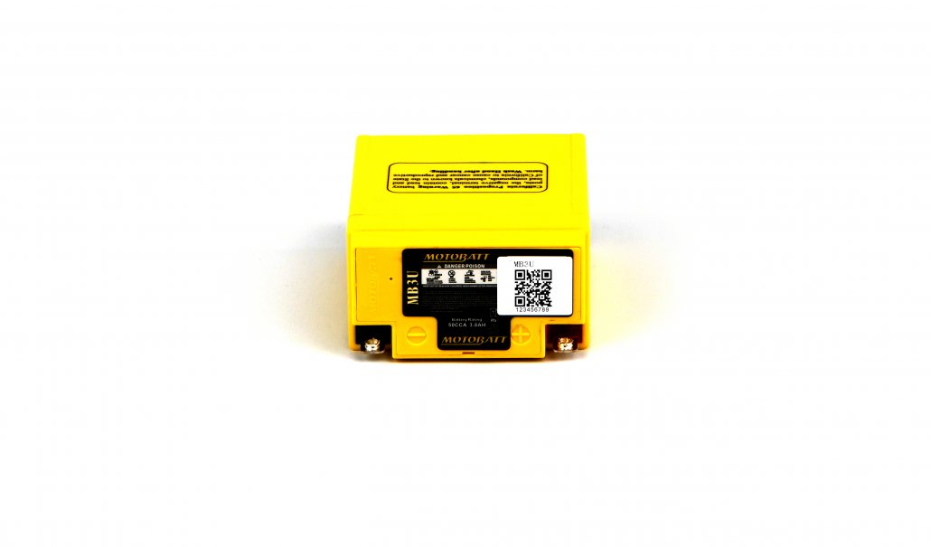 Motobatt AGM 12V 4AH Battery MB3U Replaces YB3L-A, YB3L-B