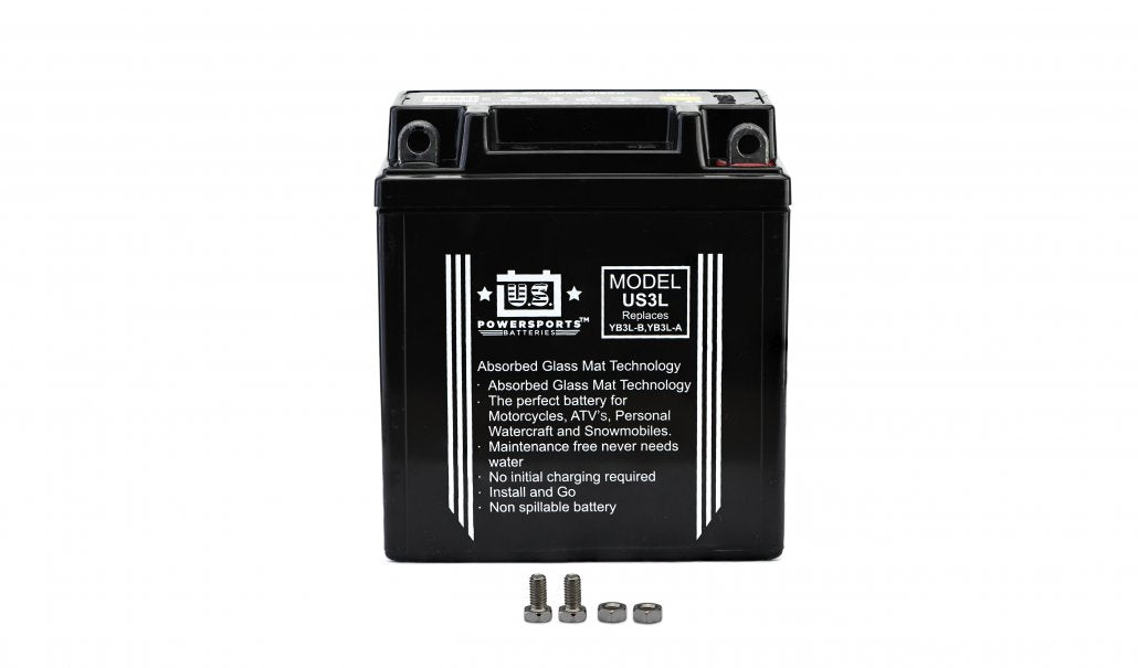 US Powersports AGM Sealed 12v 3.0AH Battery US3L Replaces YB3L-B, YB3L-A