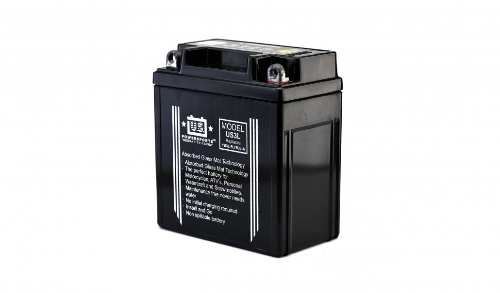 US Powersports AGM Sealed 12v 3.0AH Battery US3L Replaces YB3L-B, YB3L-A