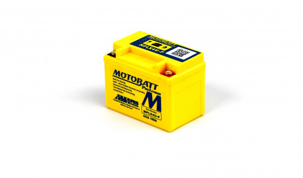 Motobatt Lithium 12v 2.2AH Battery MLX4U-P Replaces YTX4L-BS, YT4L-BS, YTZ5S-BS