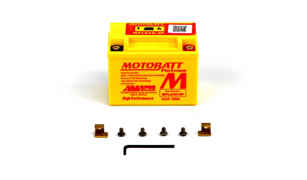 Motobatt Pro Lithium 12v 2.2AH Battery MLX4U-HP Replaces YTX4L-BS, YT4L-BS, YTZ5S-BS