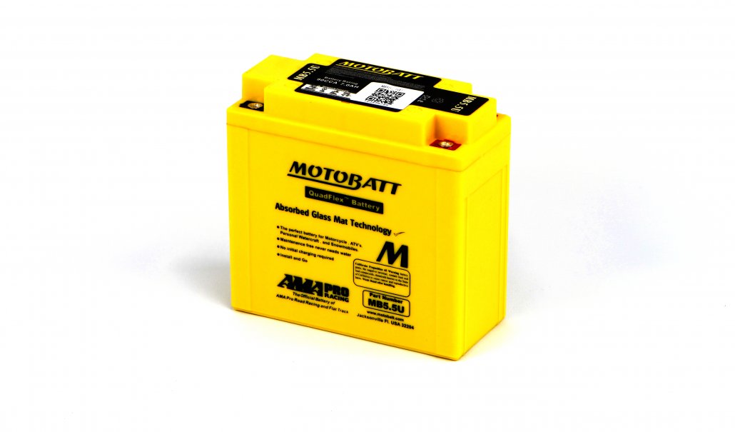 Motobatt AGM 12V 7AH Battery MB5.5U Replaces 51814, 51913