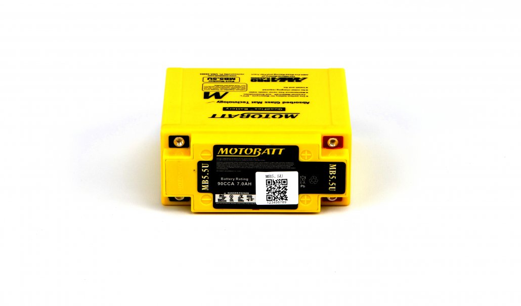 Motobatt AGM 12V 7AH Battery MB5.5U Replaces 51814, 51913