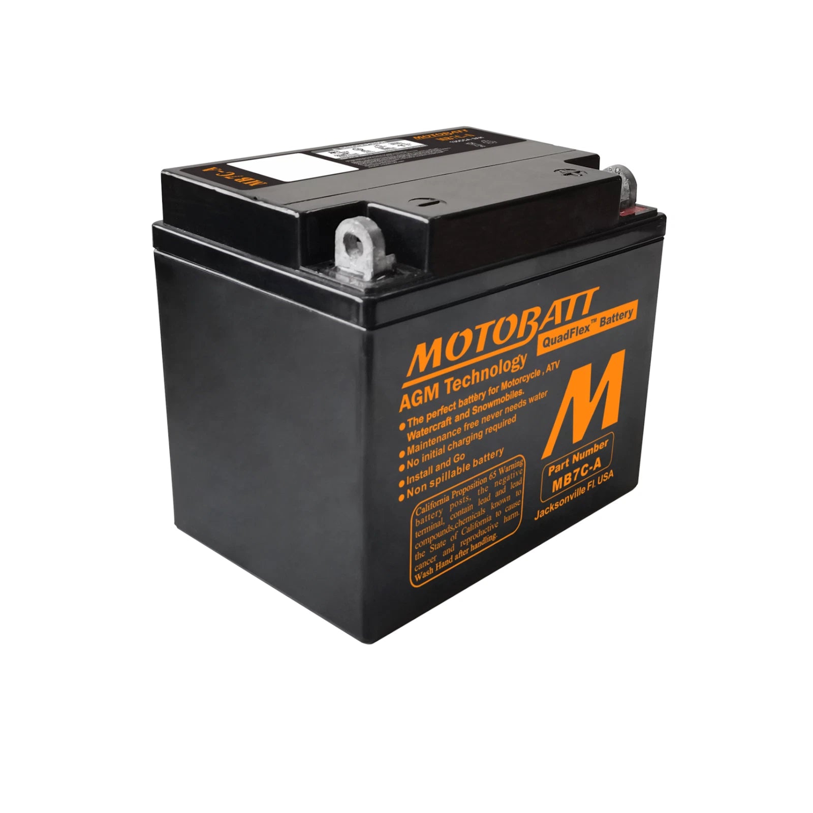 Motobatt AGM 12v 9.5Ah Battery MB7C-A Replaces 135A YB7C-A, YB7CZ-3D