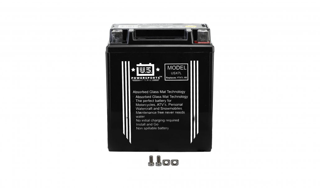 US Powersports AGM 12v 6AH Sealed Battery USX7L Replaces YTX7L-BS