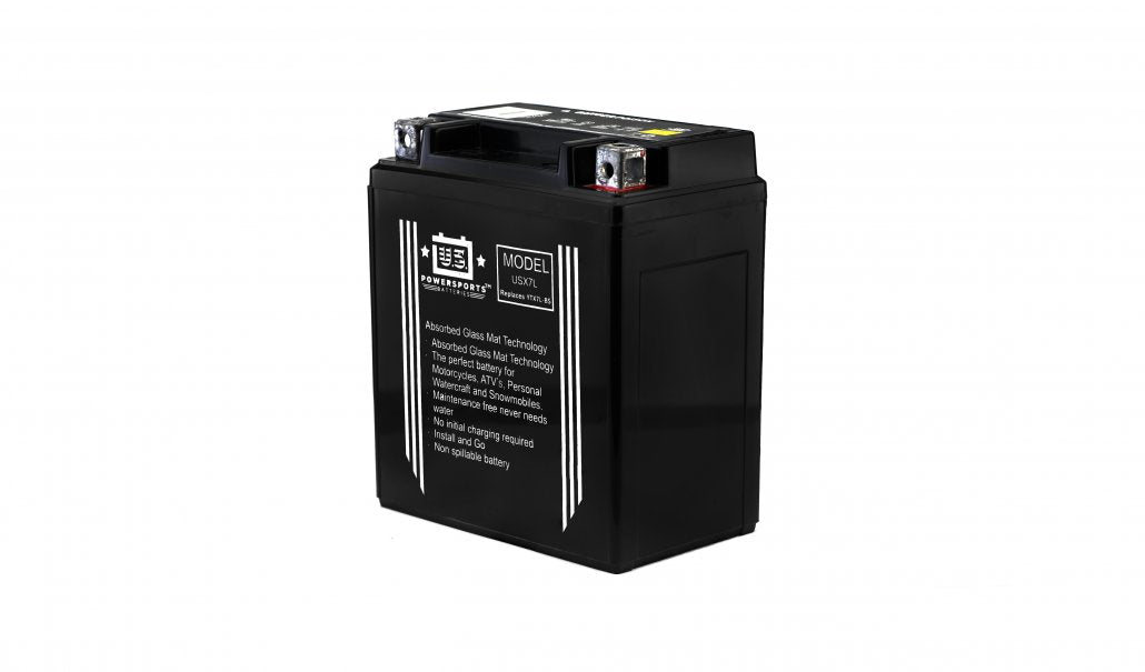 US Powersports AGM 12v 6AH Sealed Battery USX7L Replaces YTX7L-BS