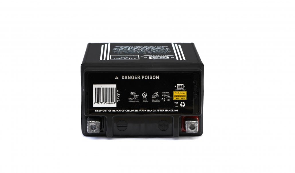 US Powersports AGM 12v 6AH Sealed Battery USX7L Replaces YTX7L-BS