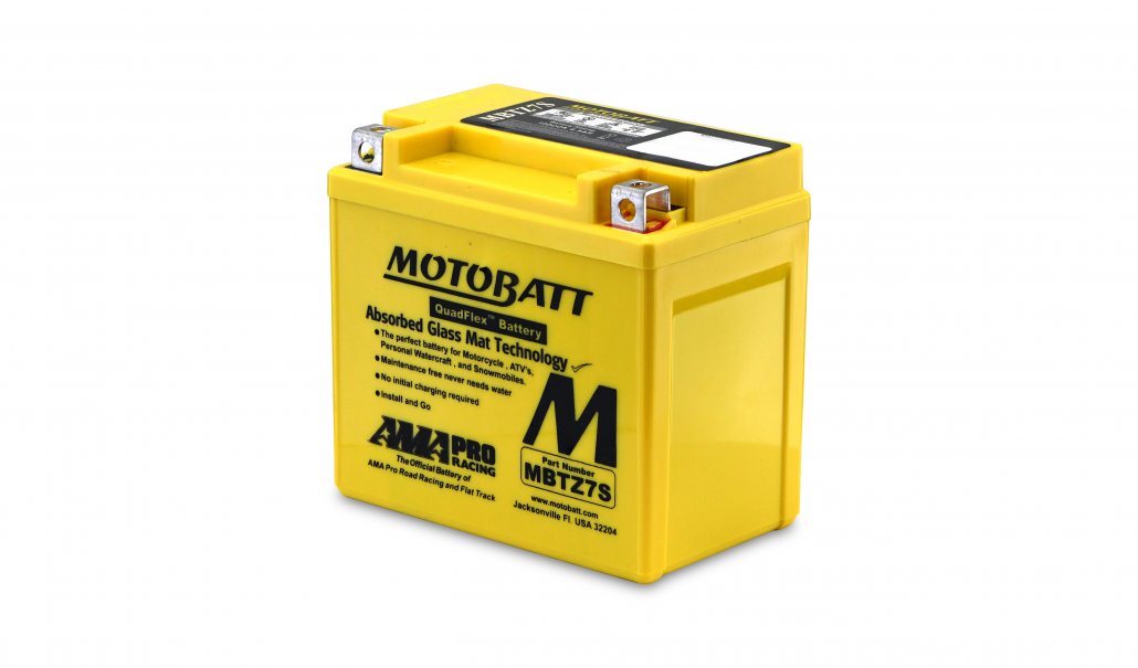 Motobatt AGM 12V 6AH Battery MBTZ7S Replaces YTX5L-BS, YTZ6S, YTZ7S