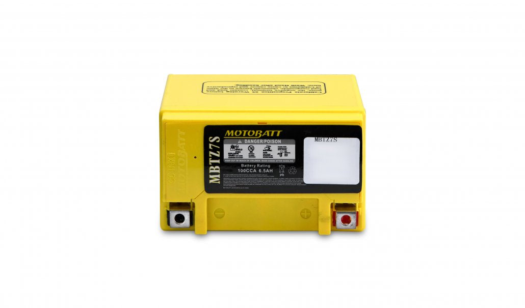 Motobatt AGM 12V 6AH Battery MBTZ7S Replaces YTX5L-BS, YTZ6S, YTZ7S