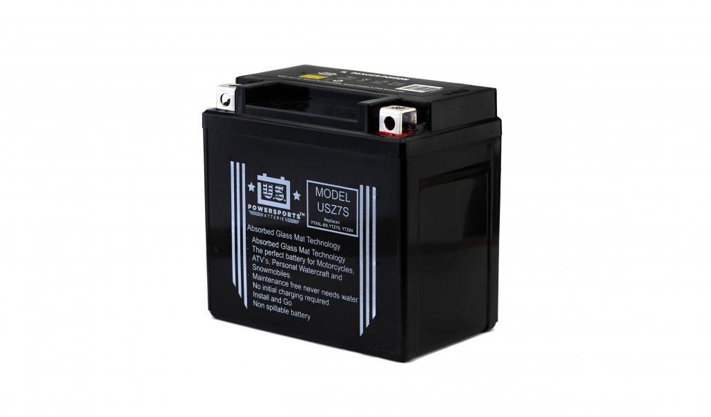 US Powersports AGM 12v 6.5AH Sealed Battery USZ7S Replaces YTX5L-BS, YTZ7S, YTZ6V