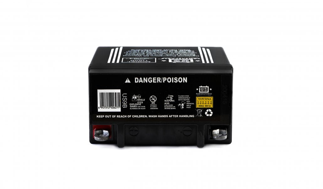 US Powersports AGM 12v 9AH Sealed Battery US9B Replaces 12N9-4B, YB9-B, YB7-A