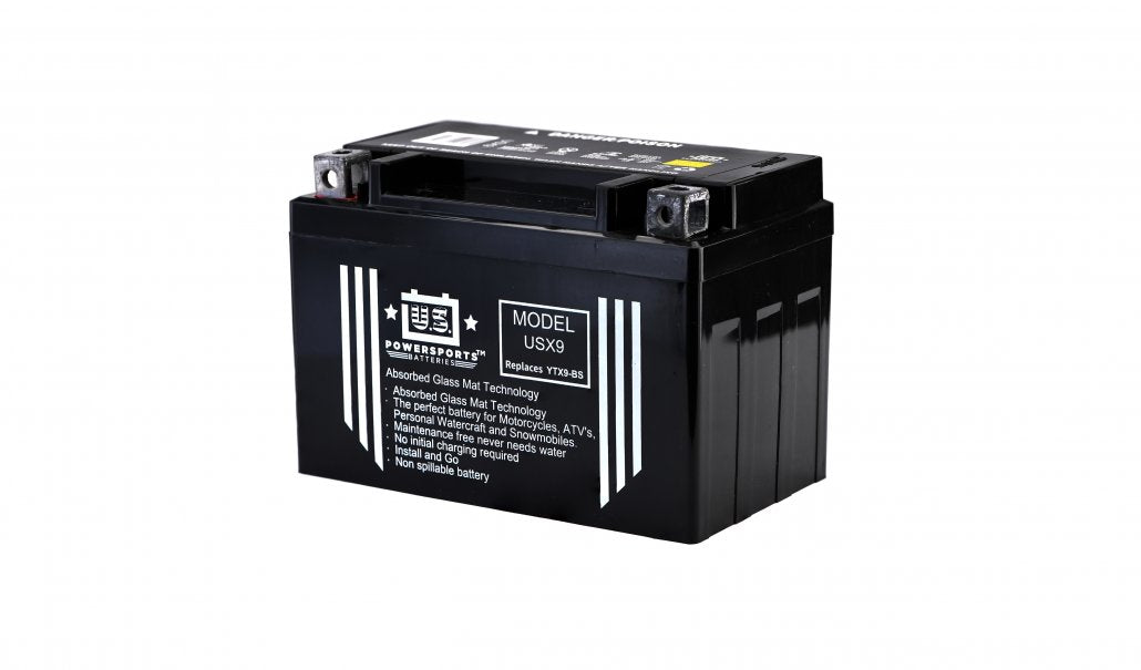 US Powersports AGM 12v 8AH Sealed Battery USX9 Replaces YTX9-BS