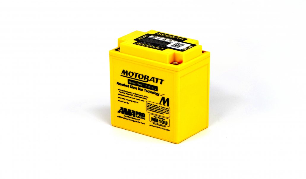 Motobatt AGM 12V 14AH Battery MB10U Replaces 12N103A, 12N103A1, 12N103A2