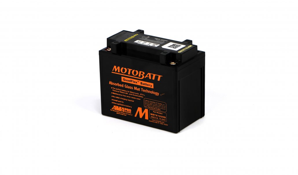 Motobatt AGM 12v 14.8Ah Battery MBTX12UHD Replaces YTX12BS